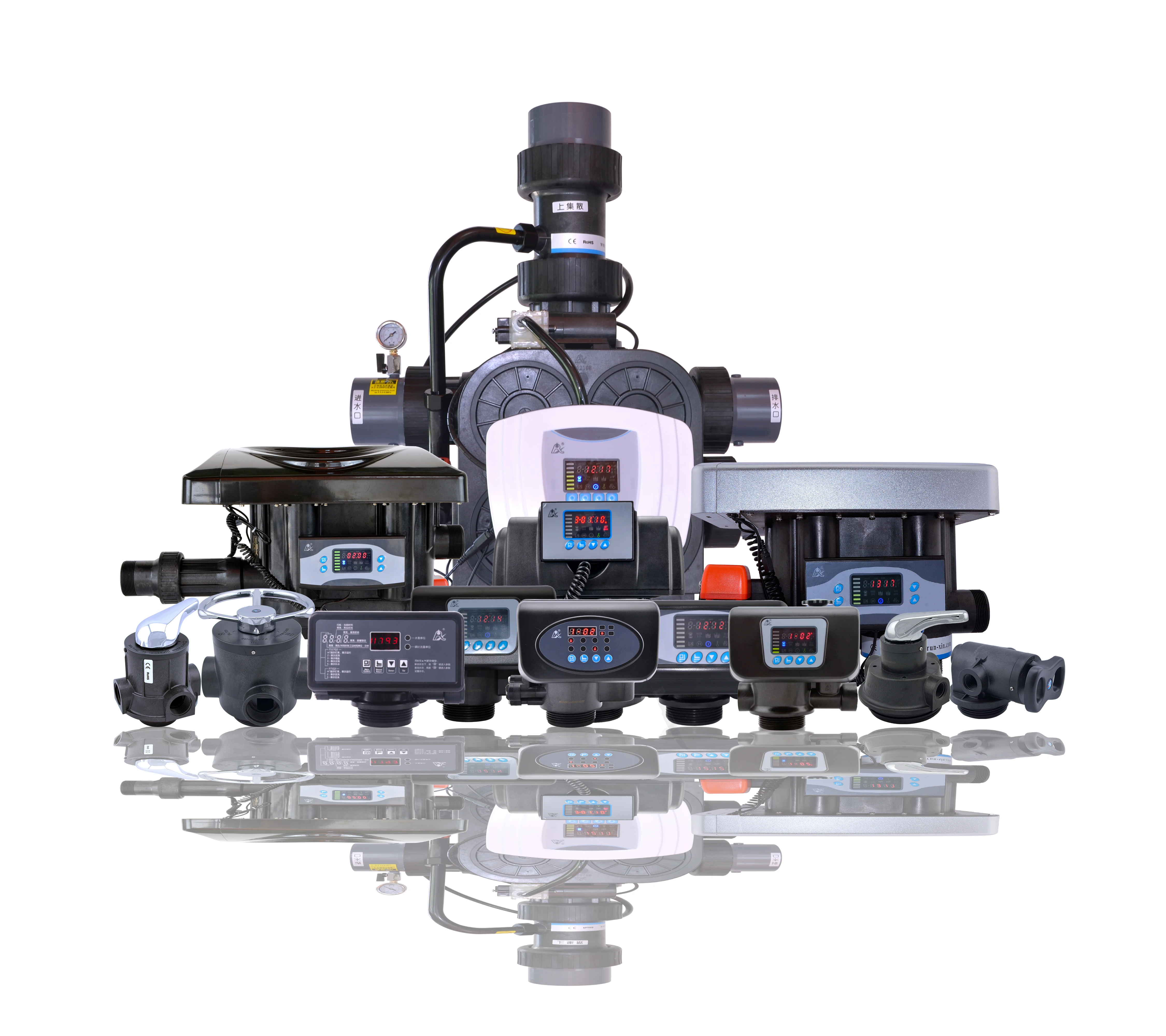 Runxin Ceramic Disk Q Series Automatic Water Filter Valve 1' F67Q3 with Meter Type  Ceramic Disc Valve Runxin f67q3