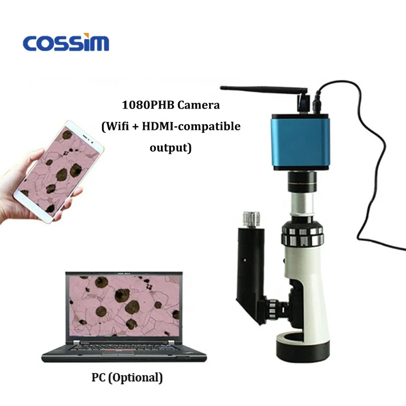 BJ-C 100X~500X Handheld Type Portable Metallurgical Microscope with Built-in Battery