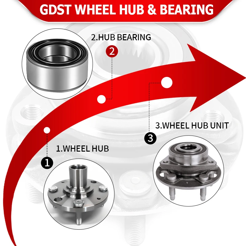 GDST MR992372 Aluminum Alloy Forged Front Wheel Bearing Hub Automotive Truck Car Wheel Hub Bearing For Mitsubishi L200 Triton