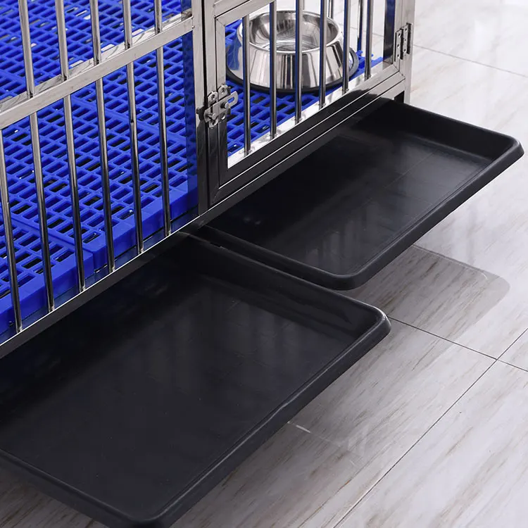 Hot selling  Foldable Dog Cages Metal Kennels Stainless Steel for Pet Shop