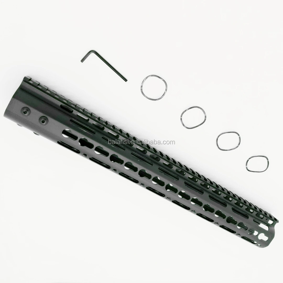 15 inch keymod ar15 tactical .223 5.56 handguard Free Float Slim ar 15 Handguard Quad for M4 M16