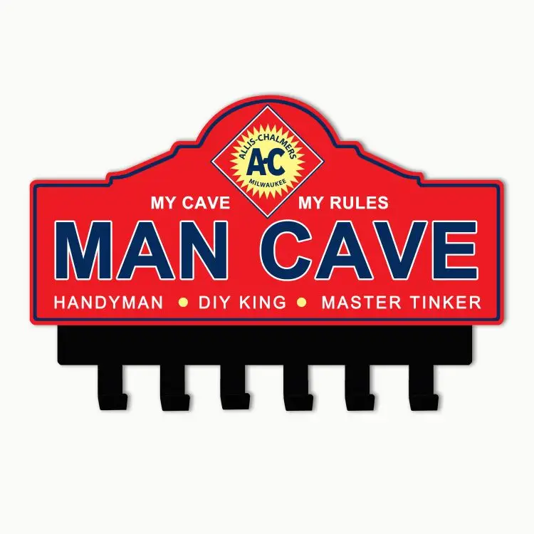 Garage decor luxury metal key holder for wall custom key hook car key hanger key organizer vintage man cave metal sign key rack