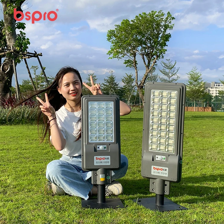 Bspro manufacturer competitive price IP65 high luminaire 200w 300w outdoor waterproof all in one led solar street