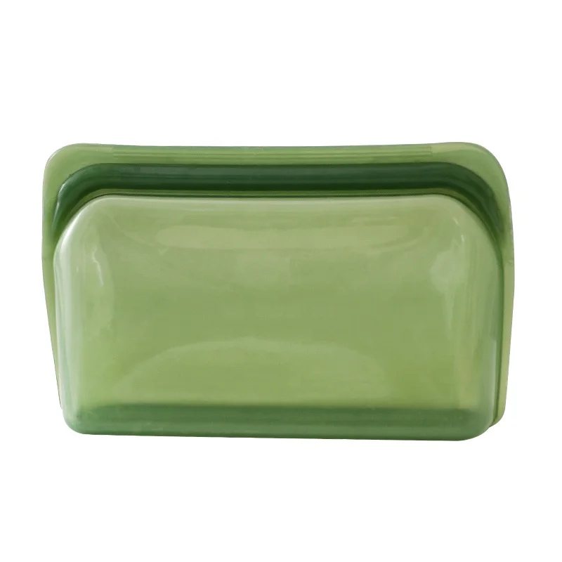 multifunctional reusable platinum silicone storage zipper bag for food