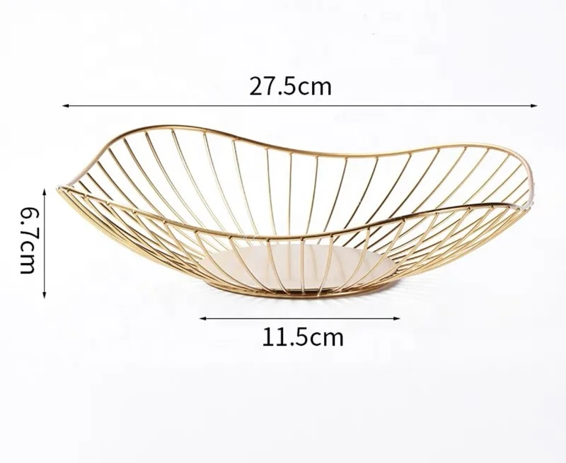 Iron wire fruit basket creative lotus leaf irregular iron fruit basket snack compote