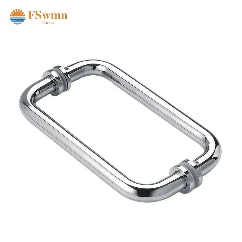 Custom Stainless Steel Bathroom Sliding Door Tube Handle Frameless Shower Door Pull Handle