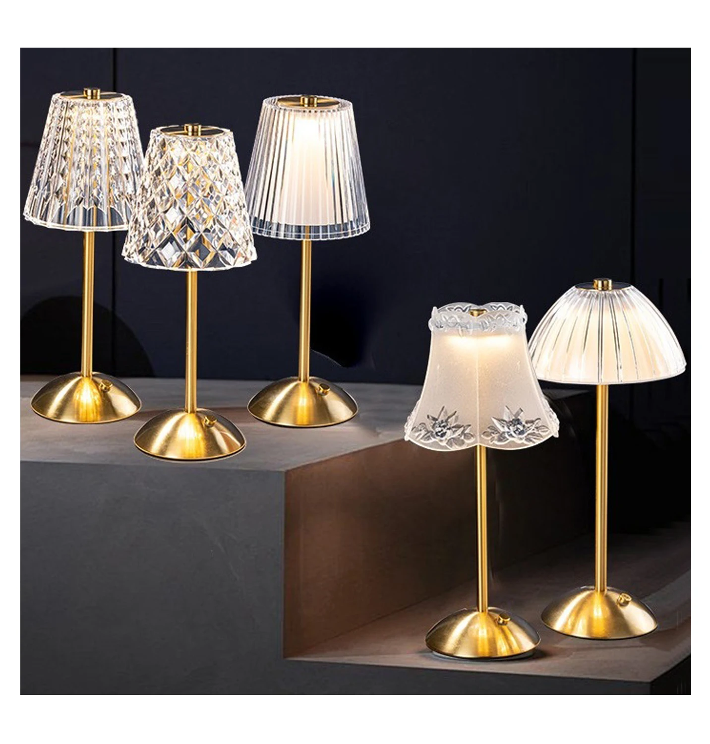 IP54 LED Desk Light 5000mAh Battery Operated 3Color Stepless Dimming Portable Rechargeable Table Lamp for Restaurant Bedroom