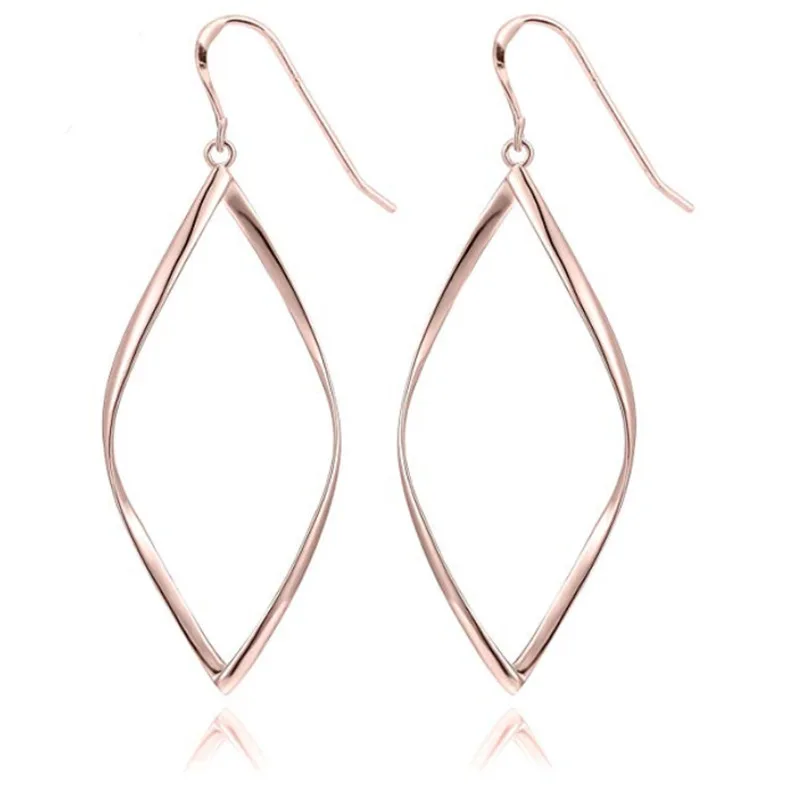 14K Gold Plated Infinity Sterling Silver Post Hoop Earrings Fashion Simple Geometric Diamond Earrings Luxury Earrings