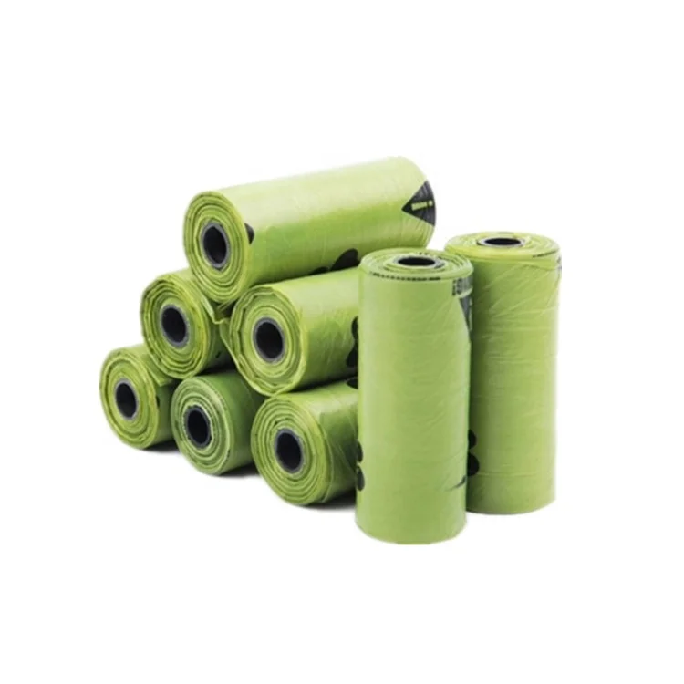 
En13432 PLA Eco 100% Corn Starch Based Compostable Biodegradable Dog Waste Poo Bags 
