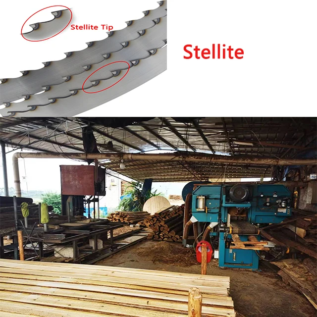 Портативная лесопилка Горизонтальная ленточная пила TCT Stellite с наконечником пилы для резки древесины ленточные деревообработки