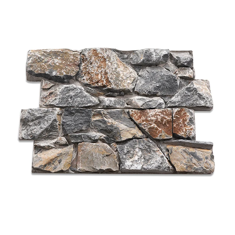 Hot Natural outdoor Sapphire quartz z-shaped cultural stone decorative rock cut resistance exterior wall tiles stone