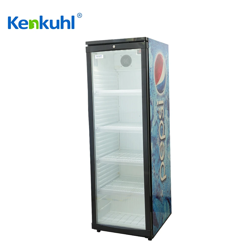 Kenkuhl upright glass door beverage cooler vertical showcase cooler commercial for supermarket