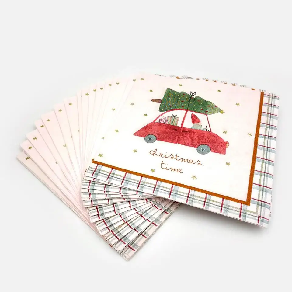 Custom Printed 100% Bamboo Fiber Table Wedding Dinner Napkins