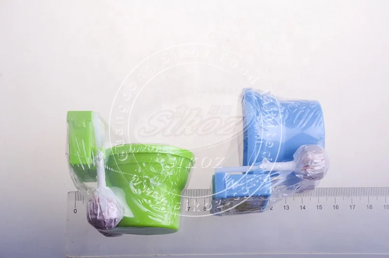 Potty toilet lollipop candy with sour powder candy toys