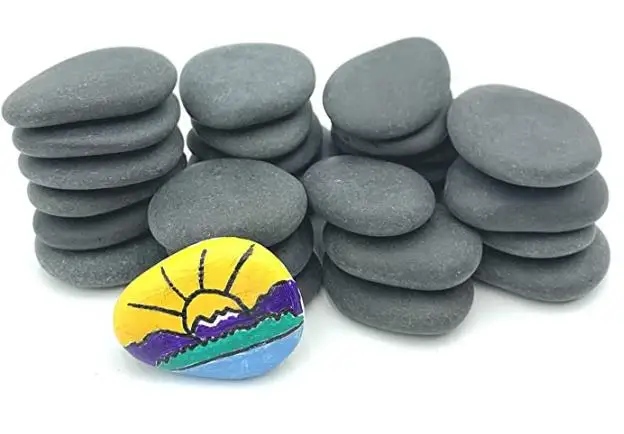Камни для рисования, речные камни оптом, гладкие и плоские непористые камни размером 2-3 дюйма для рисования малышей, художников, цветочный горшок
