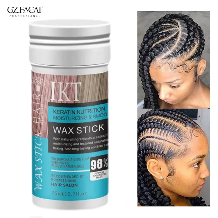 Perfect Smooth Non-Frizziy Hair Edge Control Private Label Keratin Hair Wax Sticks Hair Gel Stick 75g
