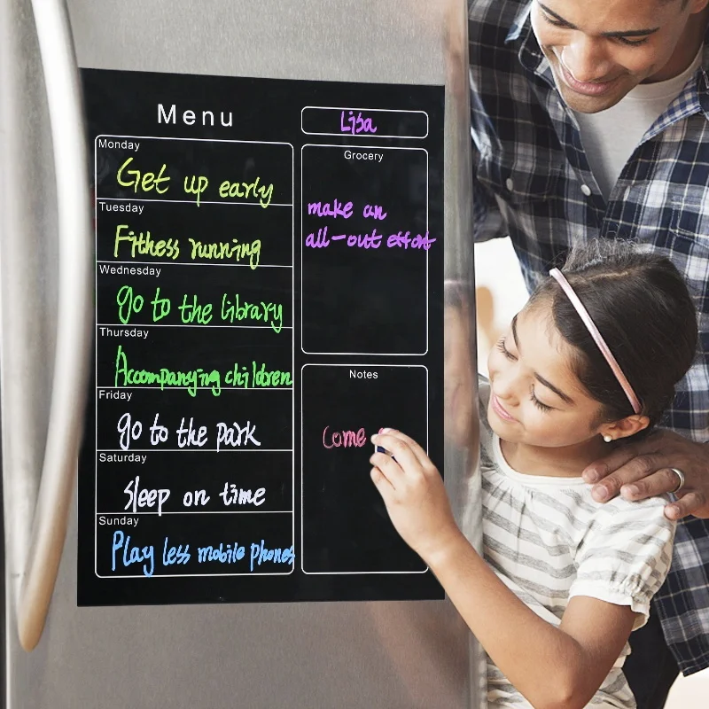 Hot Sale Dry Erase Refrigerator Magnetic Grocery List Monthly Magnetic Calendar