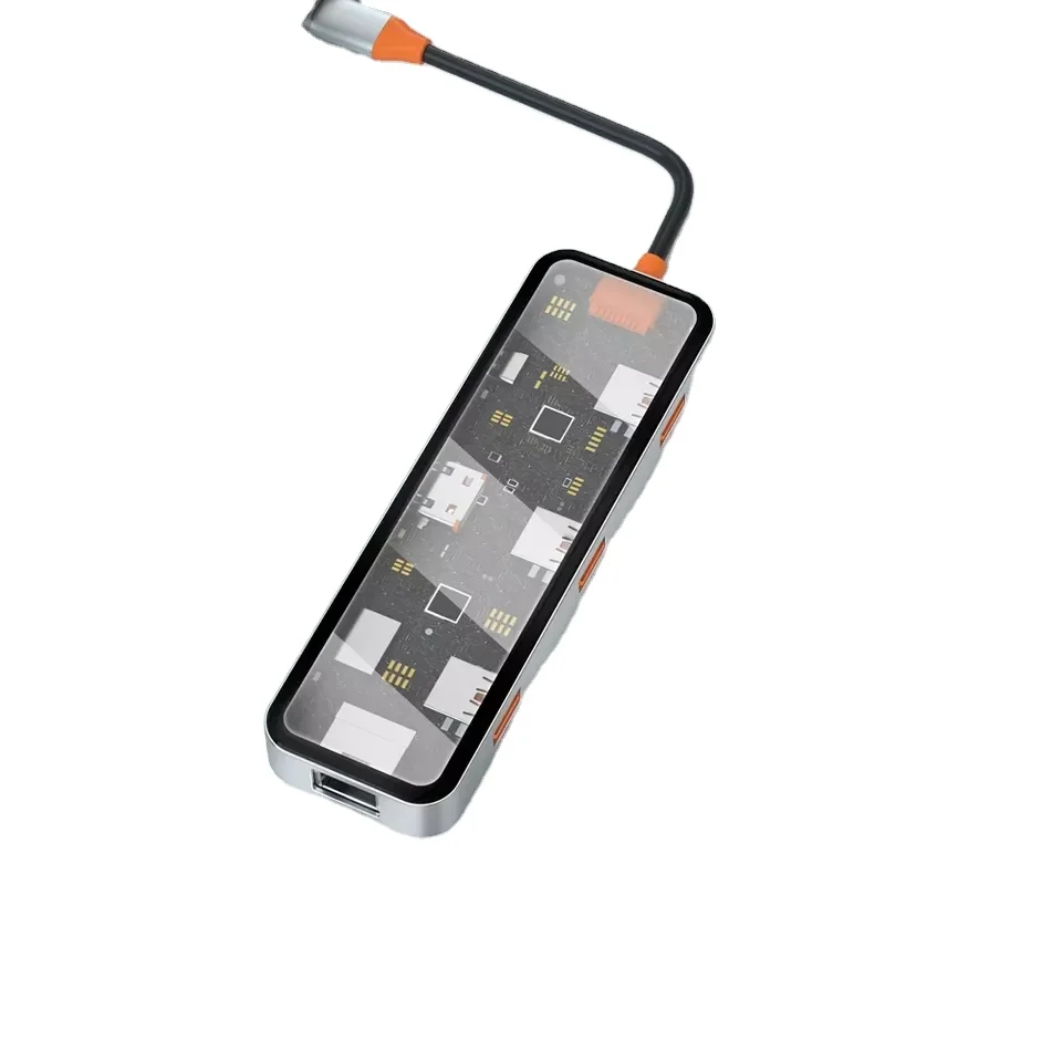 7 in 1 USB C Hub TYPE C Adapter USB 3.0 HUB PD/SD+TF+HDMI Docking Station for Laptop Adapter