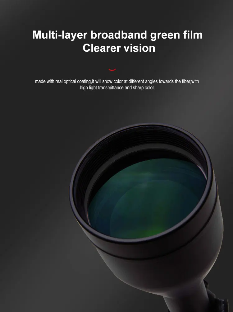 OUTDOOR Optics Scope 3-9x40 With Extremely Wide Field Of View Universal Fiber Optic  Front Sights IPX7 Waterproof