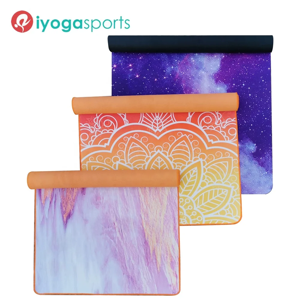 
printing travel yoga mat foldable natural rubber yoga mat 