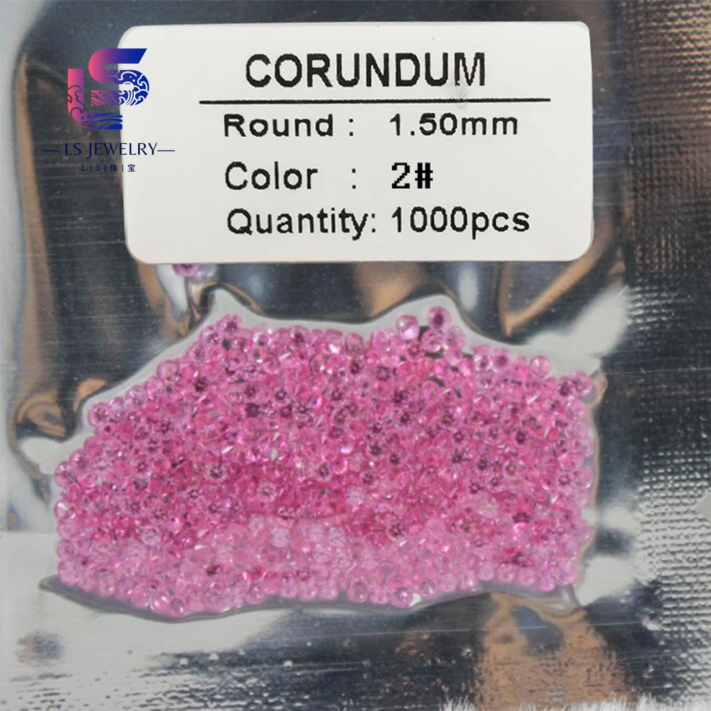 Stone Ruby Sapphire Synthetic 1.5mm High Quality Wholesale Round Cut Corundum For Package Sale
