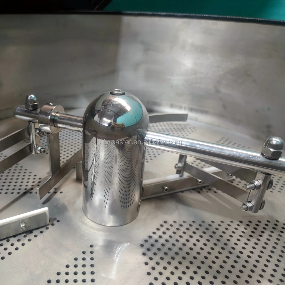 laser cut plc integrated design ce certificate toper 10kg commercial coffee roaster machine gas burner for coffee roaster