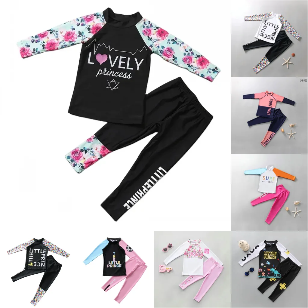 Factory Direct Supply Cheap Price cover upTwo Piece Swimwear Set Boys Girls  Quick Dry Kids UV swimwear for kids