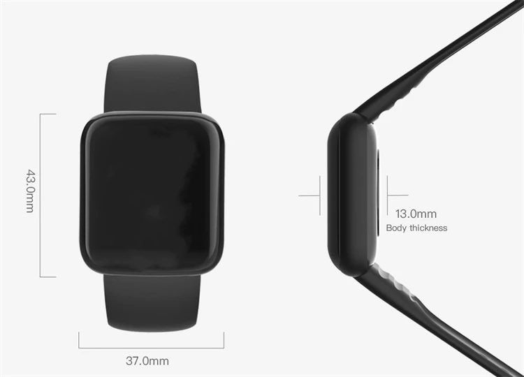 Amazon hot Sale 1.44 inch Macaron color D20 smart watch new sport bracelet band  fitness tracker B37 Y68S Y68 D20s smartwatch