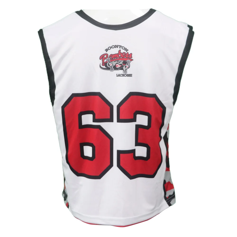 Custom sublimated digital camo pattern full print  side panel lacrosse reversible jerseys and shorts sets