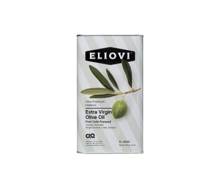 3L cooking oil tin can f style can with plastic spout lid and plastic handle used for olive oil packaging
