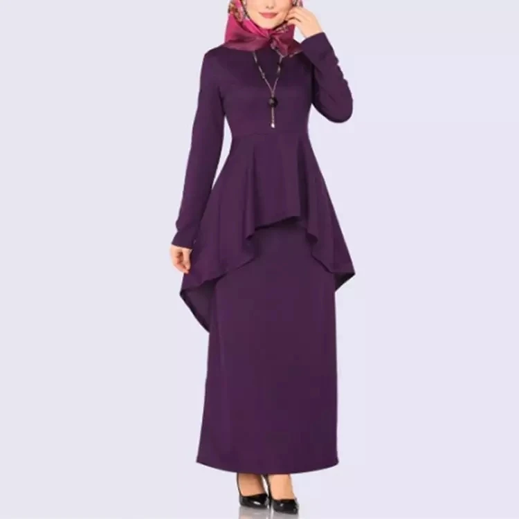 
new elegant autumn fashion style muslim women plus size long S-5XL 