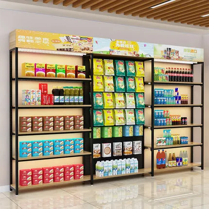 2021 Hot Sale Various styles Supermarket Display Stand Custom Retail Cardboard Display Stand Gondola Shelving