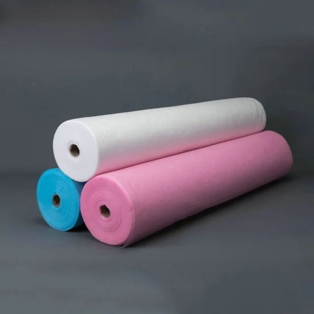 Cheap white disposable non woven bed sheet hospital non-woven roll flat bed sheet