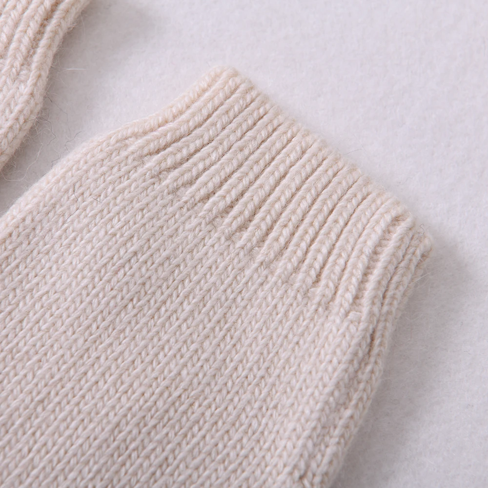 Wholesale New Arrival Ladies Fashion Cashmere Wool Knitted Fingerless Mittens Thick Warm Winter Knitted Gloves