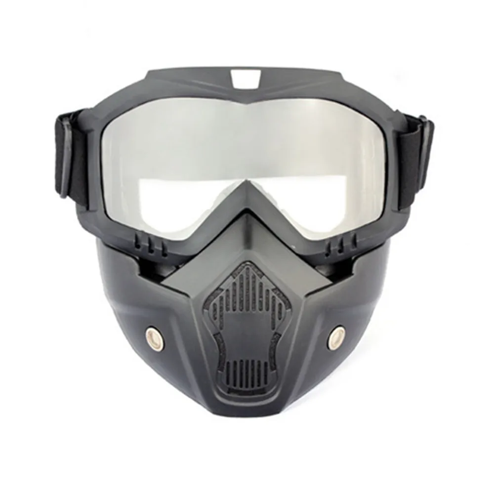 ANT5PPE Motorcycle Helmet Riding Goggles Glasses With Removable Fog-proof Warm Goggles Mouth Filter