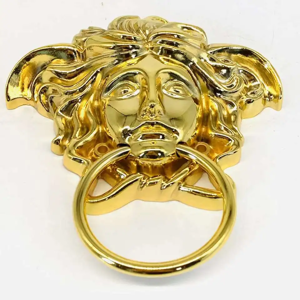 HUAWEI Furniture Hardware Classic Antique Dining Chair Door Knocker Dresser Wardrobe Cabinet Medusa Head Metal Ring Handle