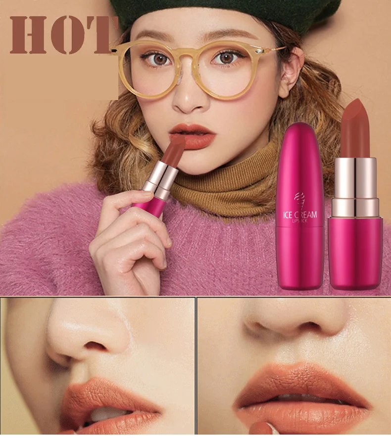 Cheap Wholesale Lipstick Cosmetics Vegan Organic Waterproof Long Lasting Makeup Private Label Cream Nude Velvet Matte Lipstick