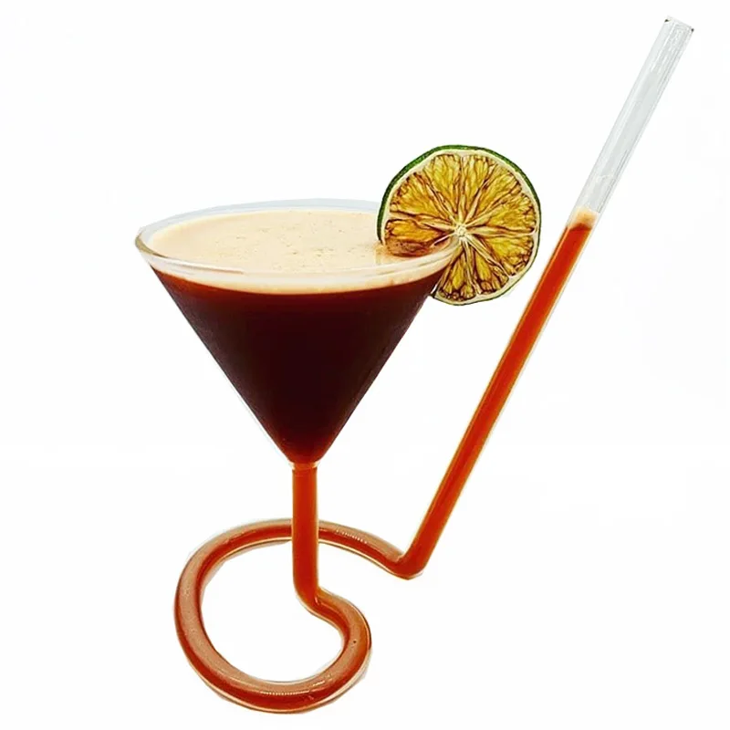 amazon top seller hot selling Spiral Martini Glass 115ml  fancy martini unique creative  glass cocktail cups bar set glass