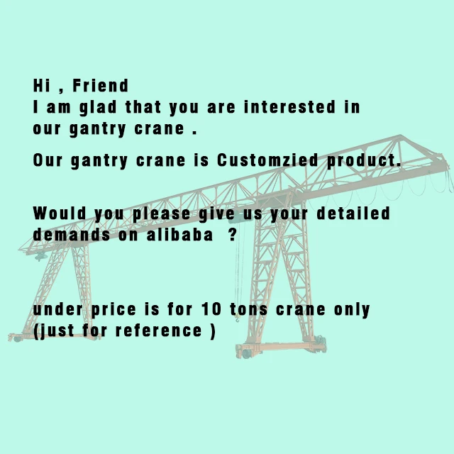 factory warehouse marine gantry cranes 25t 30t with single double girder