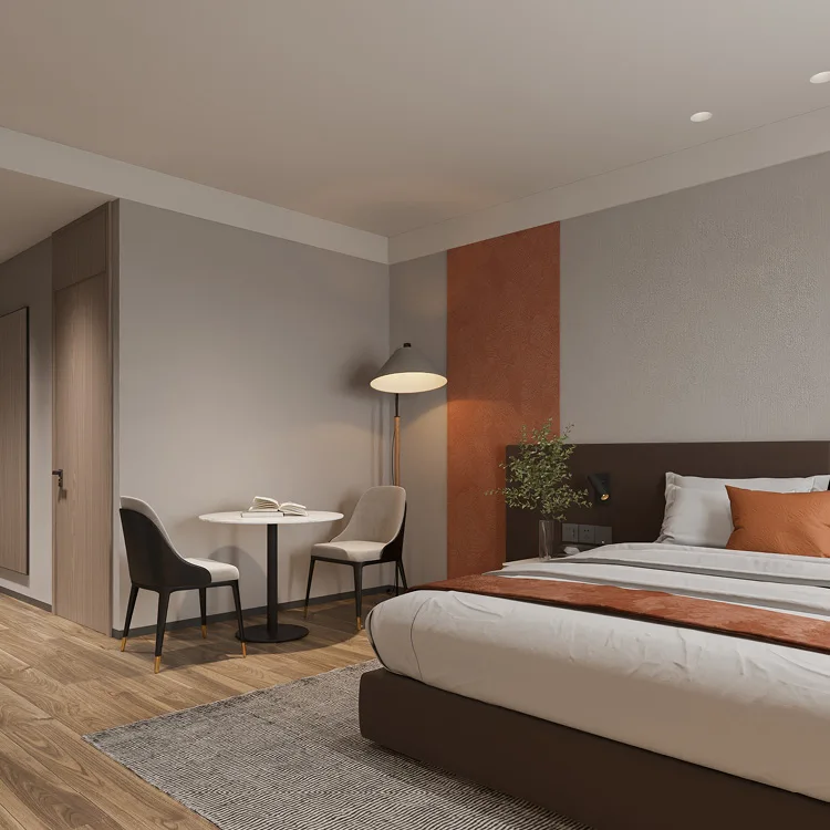 Commercial Hotel Furniture 3-5 Star Modern Style King Size Guest Furniture Bedroom Set For Sale