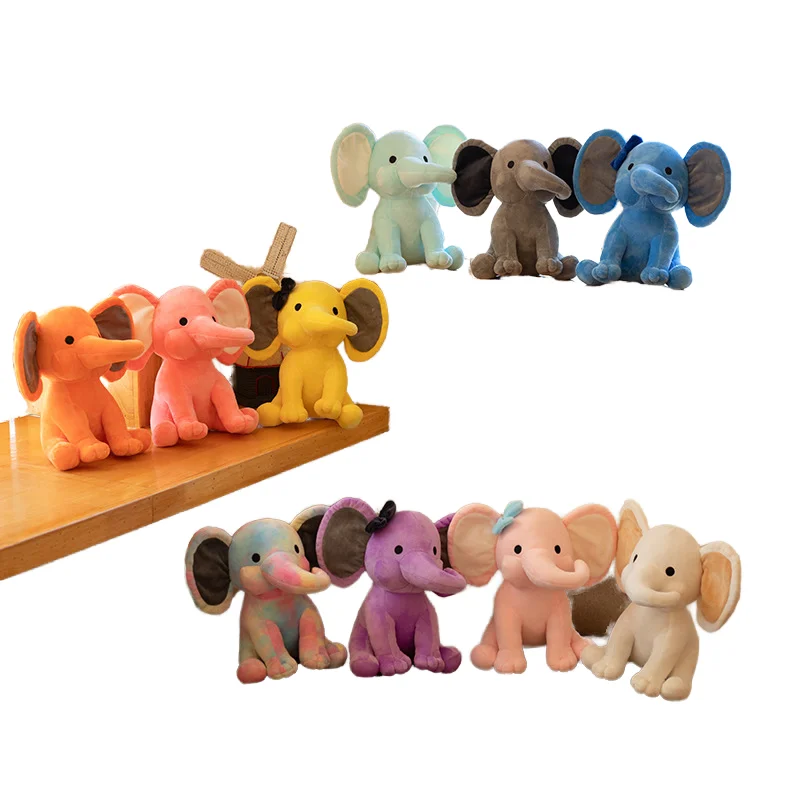 Unisex Baby Comfort Elephant Plush Doll Super Soft Ragdoll Sleeping Cute Toy with PP Cotton Filling for Stress Relief Birthdays