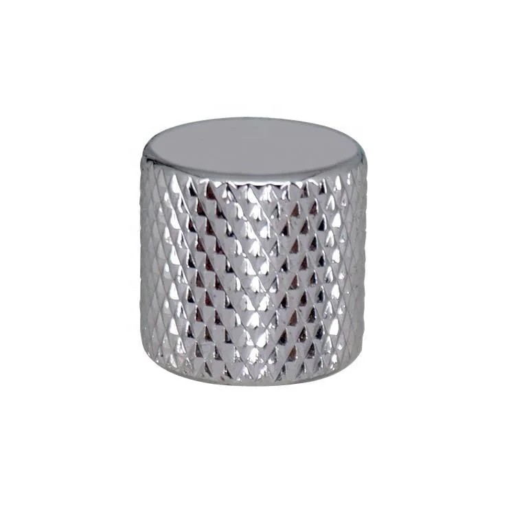 Chrome Flat Top knurled Knob Volume Tone Control Knobs for Electric Guitar Bass Parts