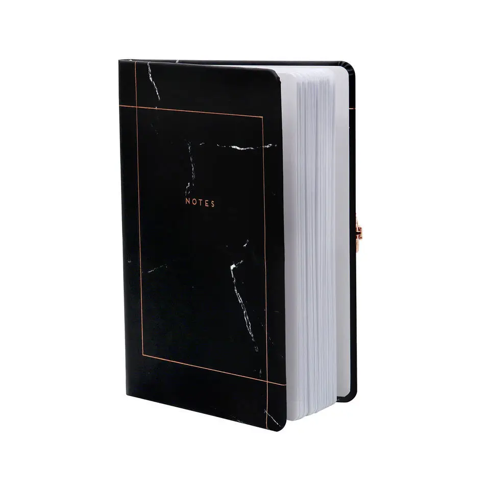 Luxury Hardcover Lock Journal Notebook Leather Journals with Magnetic Buckle Customizable Logo Notebooks