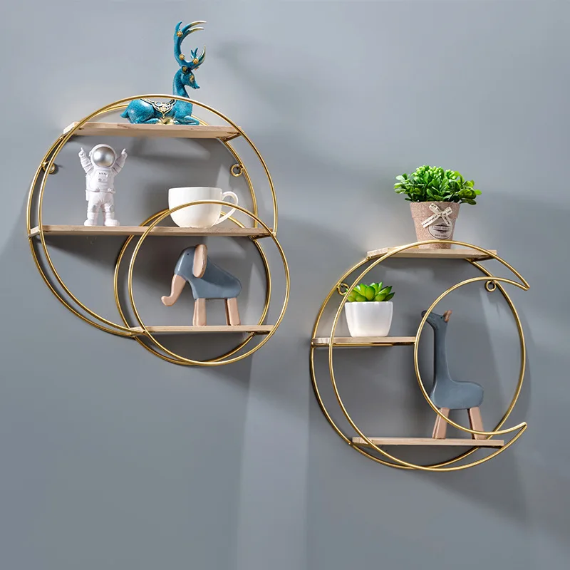 Wall-mounted Diy Living Room Partition Floating Shelf Wall Hanging Decoration Rack Elegant European Style Carved Wall Shelf