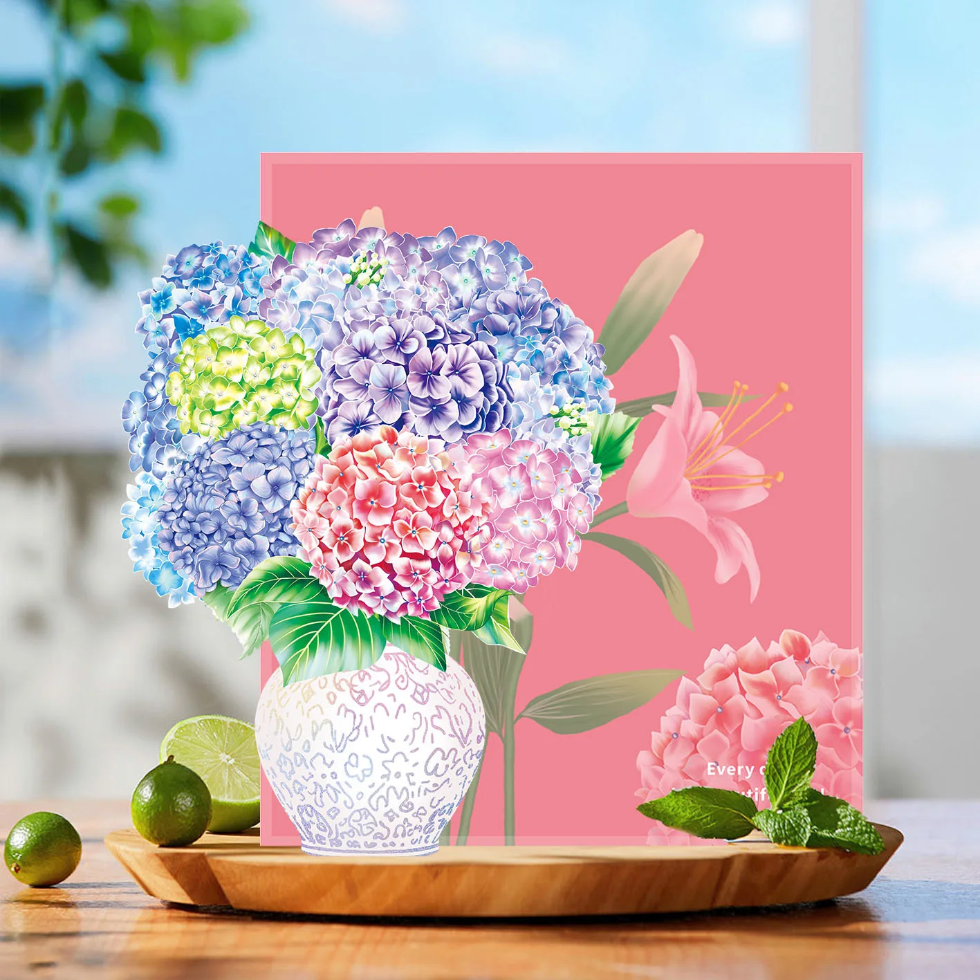 Paper Pop Up Cards,Beautiful Flower Bouquet 3D Greeting Cards, Birthday Gift Cards Best Friend Gift with Note Card and Envelope