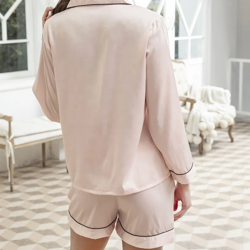 
Pajama set for women satin pajamas many colors MOQ is 10pcs 6042 