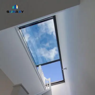 Aluminum alloy tempered fixed skylight for attic or top floor space Lighting intelligent sensor automatic skylight