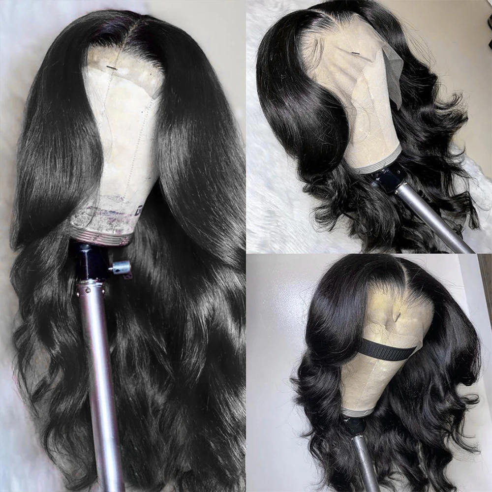 8 22  28 Inch 150% Glueless Reliable  Indian Remy Human Hair Body Wave Lace Front Wig  With Baby Hair