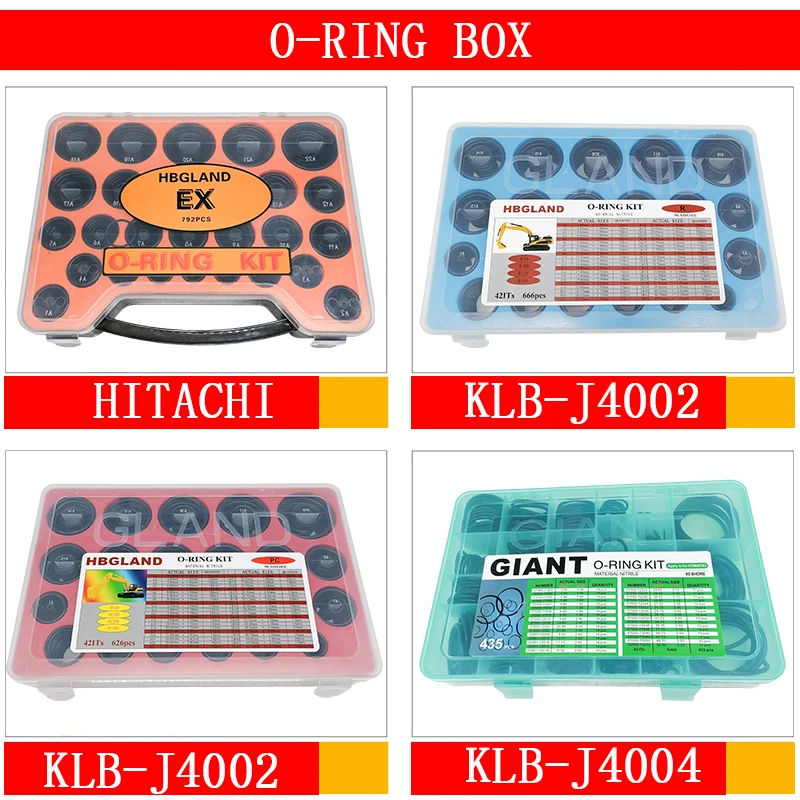 Giant 435pcs Gland O-ring Assortment Seal Kit Oring Box O-ring Kit For Excavator