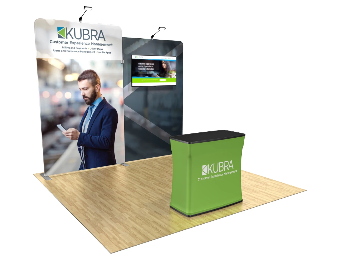 Aluminum Easy Up Promo Tension Fabric Display Trade Show Backdrop Booth Frame Straight Pop Up Displays